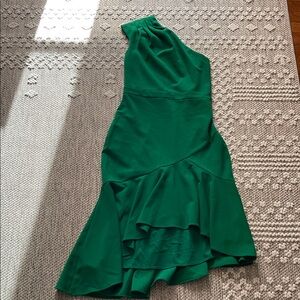 Xscape Vibrant Green One-Shoulder Dress